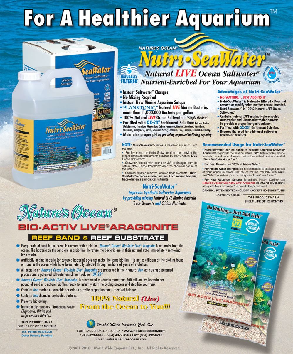 Natures Ocean® Bio Activ Live Aragonite Reef Sand Brochure