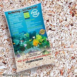Natures Ocean BIO-ACTIV Live Aragonite 20 LB Natural White Reef Aquarium Sand #0 